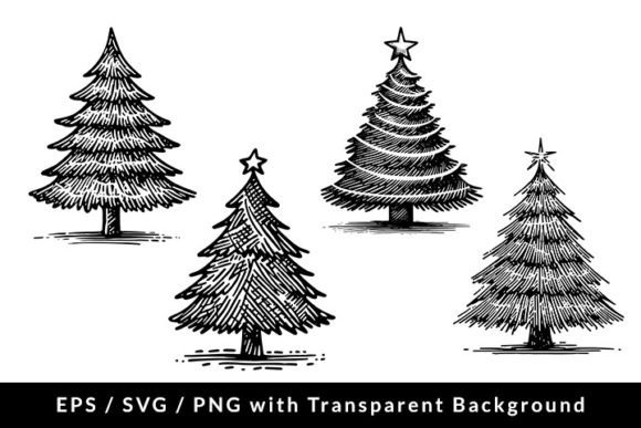 A Brand Designer’s Review: Hand Drawn Christmas Tree Graphics