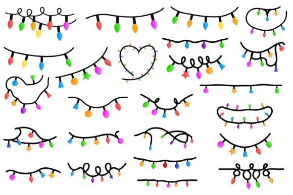 A Crafters Review of Christmas Lights Graphics & Illustrations