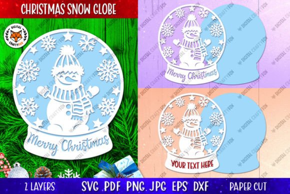A Designer's Take on the Christmas Snowman Snow Globe SVG