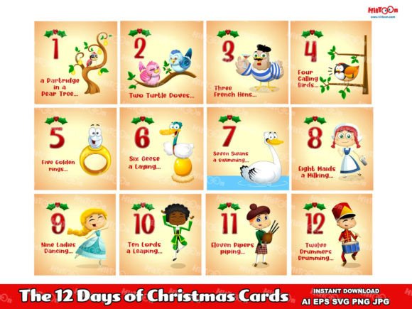 A Digital Seller's Review of 12 Days of Christmas Graphics