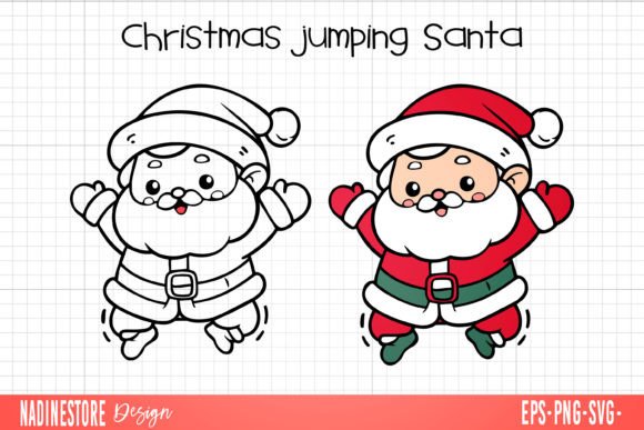 A Polished Santa Claus Graphic for Professional Holiday Content
