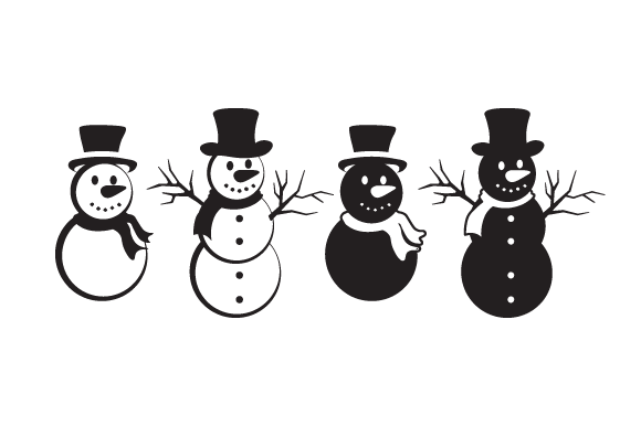 A Retro Snowman SVG Graphic for Classic Christmas Illustrations