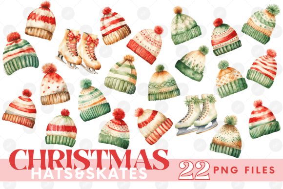 A Review of Christmas Hats Skates Clipart Graphics