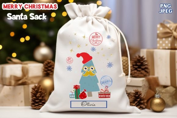 A Sublimation Santa Sack for Festive Illustrations & Graphics