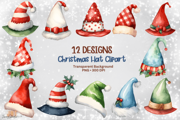 Christmas Hat Clipart: A Graphic Designer's Review for Product Creation