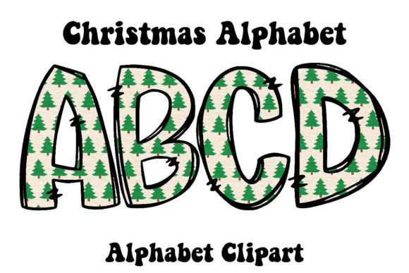 Christmas Tree Alphabet Graphics for Crafting Joy