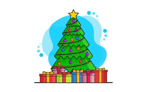 Crafting with Christmas Tree Gift Box Graphics