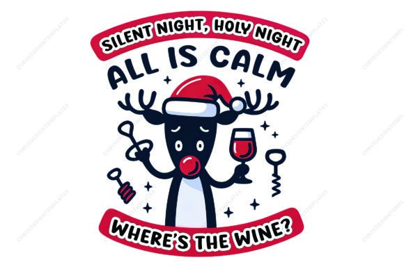 Funny Reindeer Christmas Graphics for Modern Illustrations