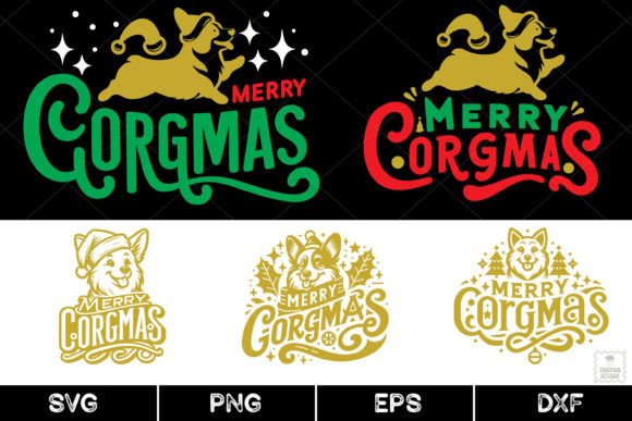 Merry Corgmas Christmas Corgi Graphics for Illustrations