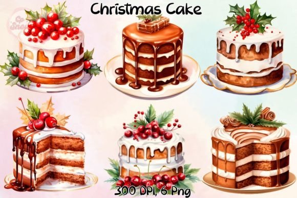 Reviewing Christmas Cake Clipart Graphics for Client Projects