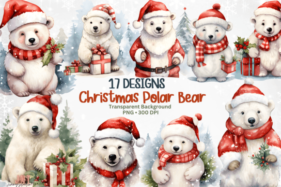 Reviewing Christmas Polar Bear Clipart Graphics for Your Crafting Business